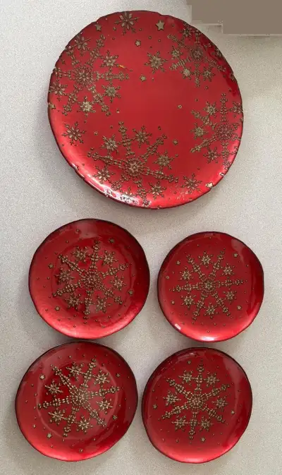 Decorative Glass Plates (1+4 Plates), View more