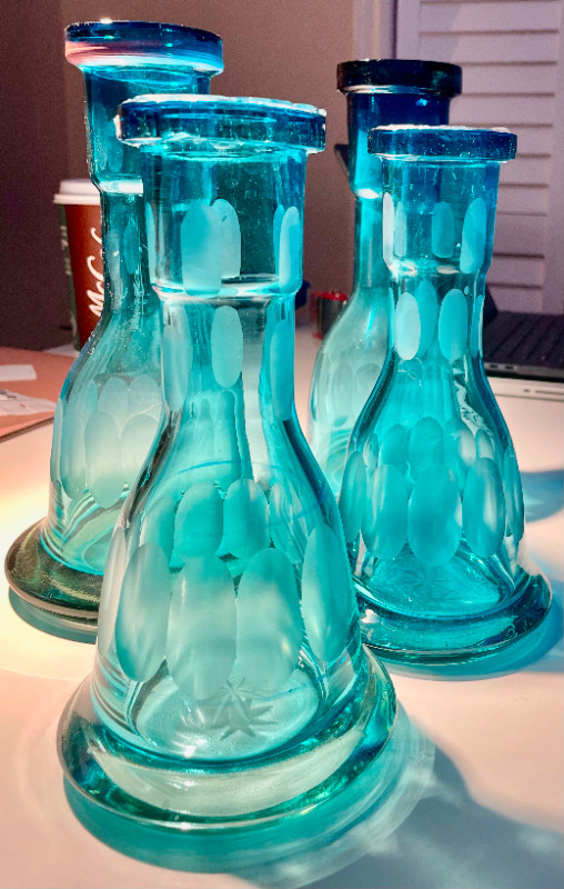Blue Glass Vases Jars in Home Décor & Accents in City of Toronto