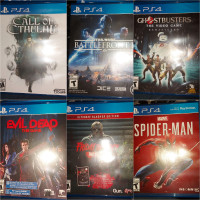 PS4 GAMES SPIDER-MAN CTHULHU EVIL DEAD FRIDAY 13TH GHOSTBUSTERS