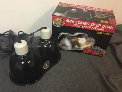 ZOOMED Mini Combo Deep Dome Dual Lamp Reptile fixture, View more