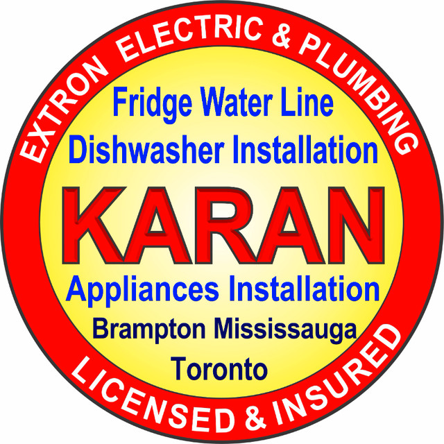 Fridge Water Line Installation, Dishwasher Installation ✔️ KARAN in Appliance Repair & Installation in Mississauga / Peel Region