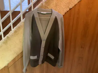 SWISS MADE Herisa ULTRASUEDE/wool sweater jacket, size Medium, View more