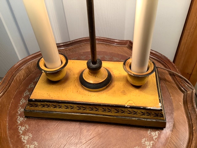 Unique Vintage Italian Bouillotte Two Candle Stick Table Lamp in Indoor Lighting & Fans in Belleville - Image 3