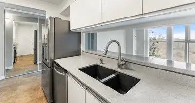 First month (April) FREE! Large 1000 sq ft newly renovated corner unit with 2 large bedrooms. Guildw...