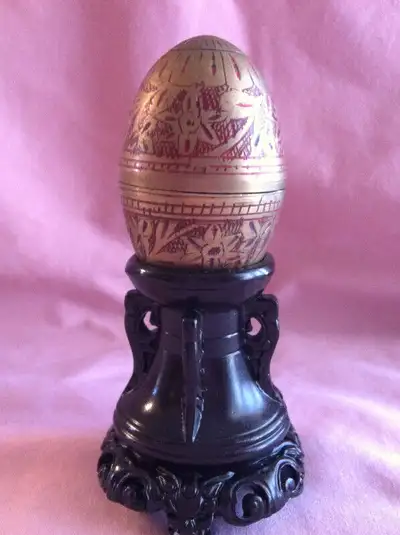 BRASS EGG TRINKET BOX, View more