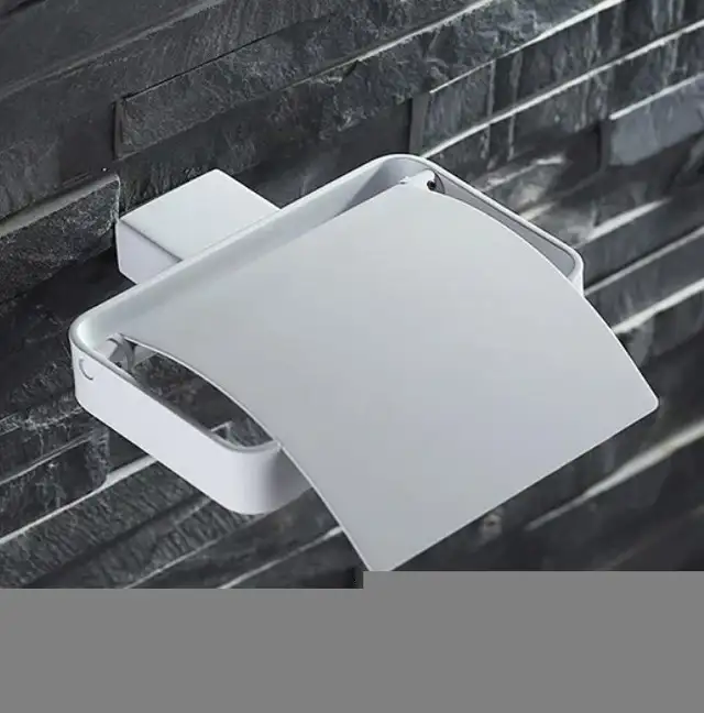 Tierney Varnished Wall Mounted Toilet Paper Roll Holder in Plumbing, Sinks, Toilets & Showers in City of Montréal - Image 4