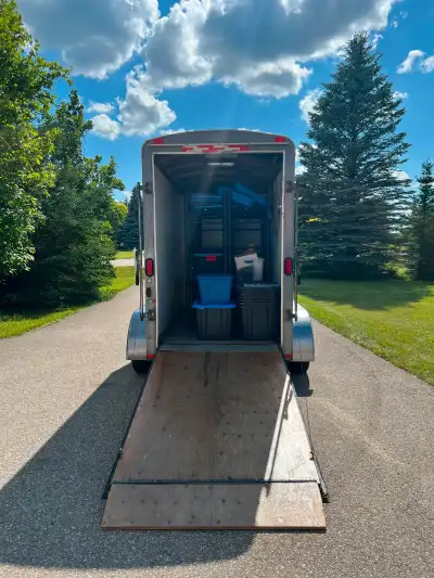 Falcon Trailer 5.5 x 11 Ft Ramp tandem dual electric axle brakes —————————————————————————————— Size...