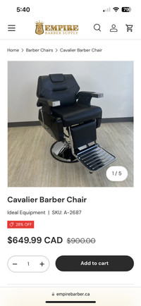 Cavalier Barber Chairs