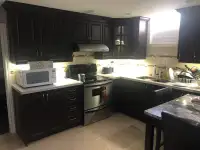 2 bed room basement for rent near mayfield and airport .