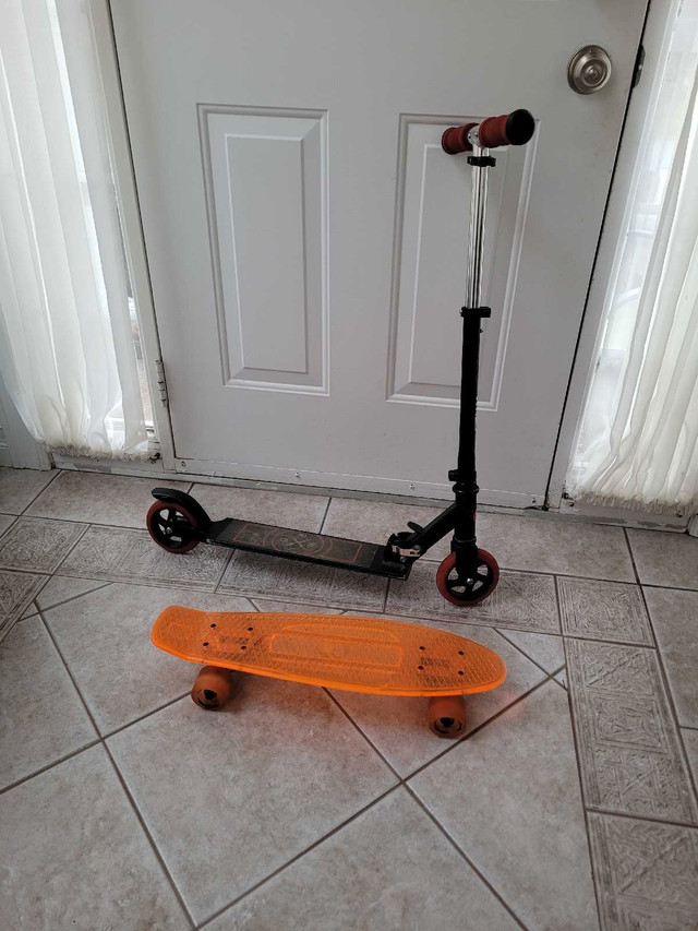 Kid's Scooter + Skateboard. Good Condition. Price for Both  in Skateboard in Bedford - Image 2