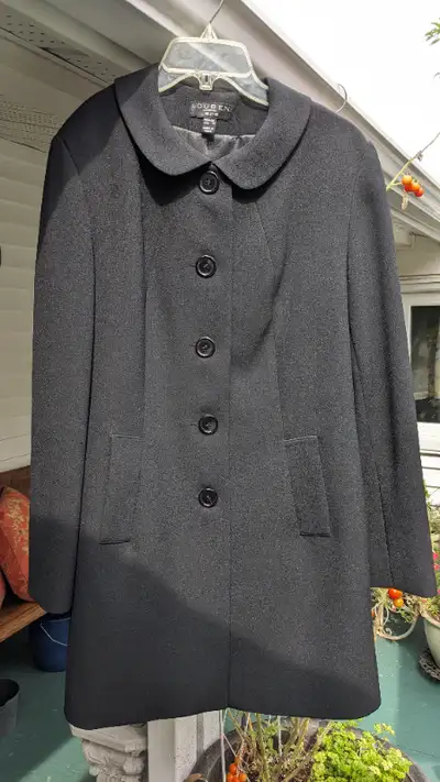 Worn once. Women's 3 piece dressy suit. Long, just past the knee, length jacket. Peter Pan collar, F...