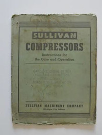 SULLIVAN Compressors Instructions manual MC-174 1943