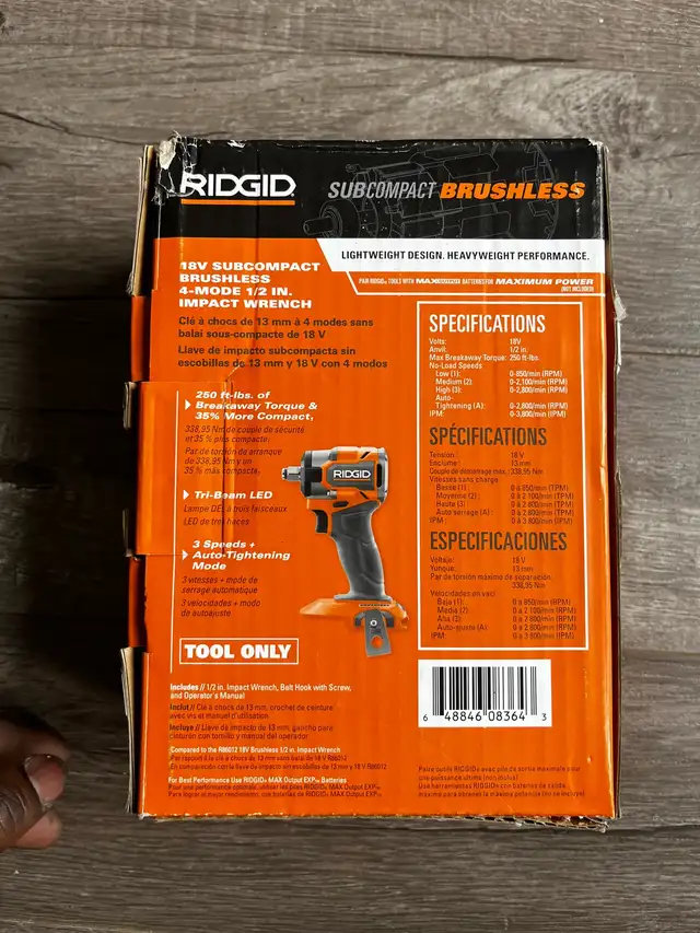 Ridgid Impact Wrench in Power Tools in Oshawa / Durham Region - Image 3