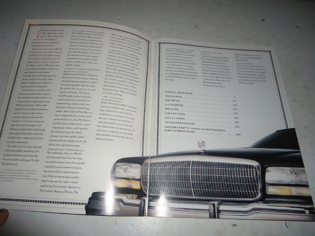 1991 BUICK DELUXE SALES BROCHURE. CAN MAIL IN CANADA in Arts & Collectibles in Belleville - Image 2