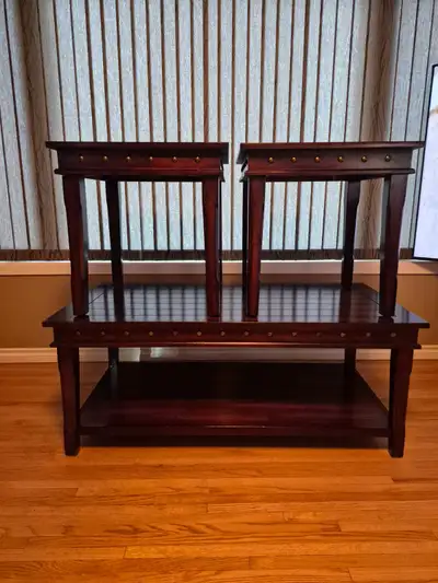 coffee table + 2 end tables, View more