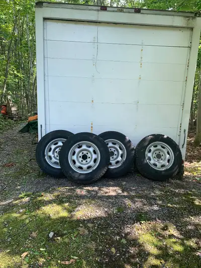 Have 4 winter tires 245 70r17 60 percent tread left. Came off a 2020 f150. Lug nuts included Bridges...