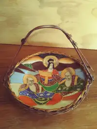 Hanging Decorative Plate: Asian Bhudda Motif