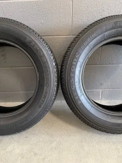 Pair. P195/65R15 89T Firestone FR710. FIRM $50: Two Used All Seasons Tires. FIRM Tires Tread Depth:...
