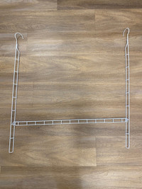 White adjustable closet hanging  rod 