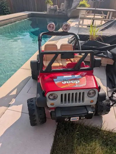 Power  Wheels Jeep Wrangler Ride-On Vehicle - Red & Black, View more