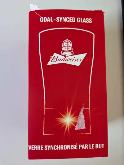 Budweiser Goal Light Glass (Red Box), View more