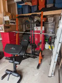 Home Gym Squat Power Rack Lat Tower Bench Olympic Weight Barbell