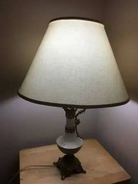 26” Vintage Pitcher table lamp $85, used