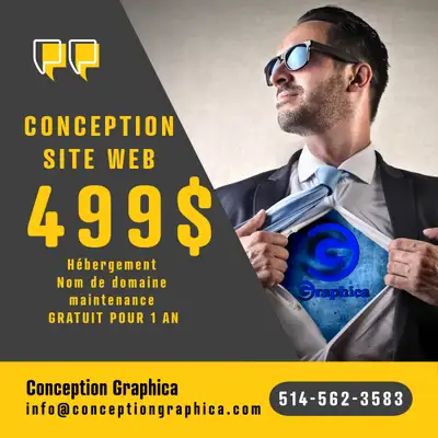 Conception de Site Web 499$, Graphiste, Website design, View more