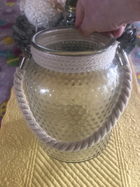 Dimpled Glass Lantern/Hurricane Vase
