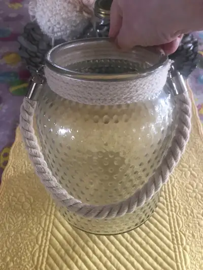 Dimpled Glass Lantern/Hurricane Vase, View more