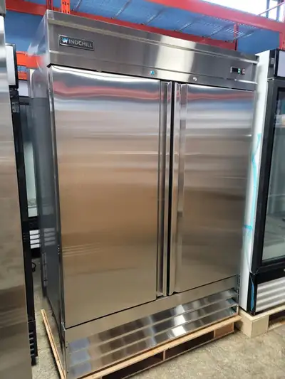 WindChill Double Solid Door 54" Wide Stainless Steel Freezer, View more