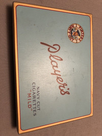 Player’s cigarette tobacco tin 