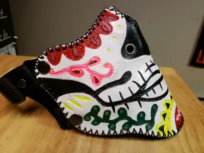 Mexi-Alita is lit up, and ready for riding season... a more female oriented mask, that fits smaller...