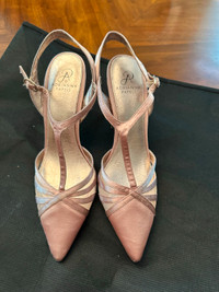 Adrianna Papell Champagne Coloured Evening Shoe Size 10