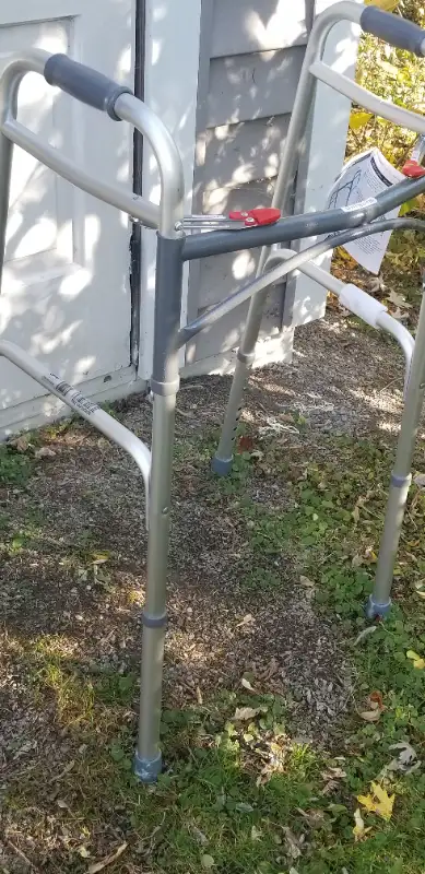 Lightweight folding aluminum walker or rolator like new, View more