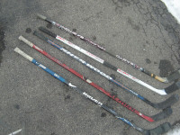 UP FOR SALE TODAY IS 5 LEFT HAND HOCKEY STICKS FOR ADULT//TEEN!