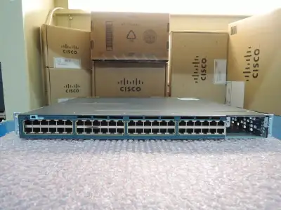 USED Cisco WS-C3560X-48P-S 48-Port PoE+ Gigabit Switch ., View more