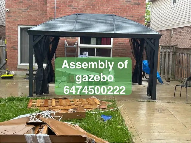 assembly of gazebo in Outdoor Tools & Storage in Mississauga / Peel Region - Image 3