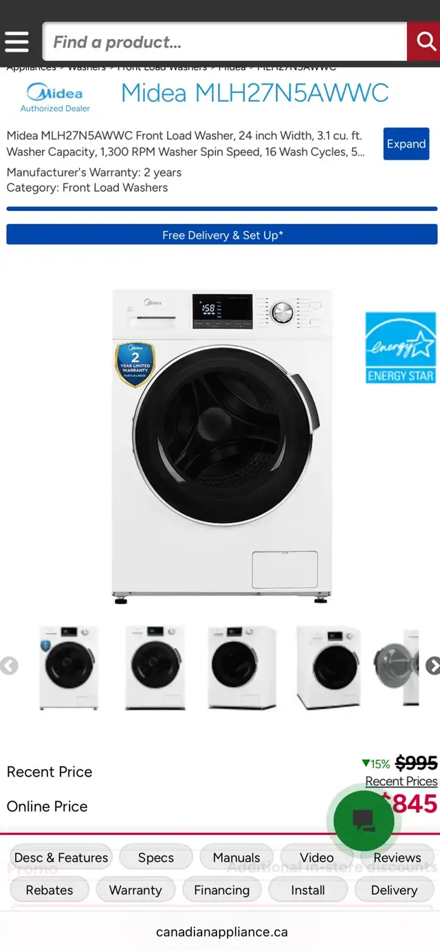 NEW 24” Front Load Washer & Dryer (Stackable) DRYER NEW IN BOX in Washers & Dryers in London - Image 11