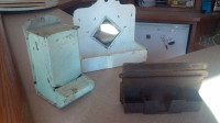 Tin Matchbox Holder, Tin Comb Holder, 3 Pieces