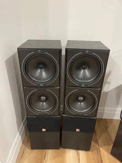 Kef C85 classic speakers with Yamaha amp .