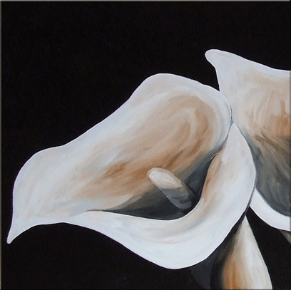 Fragile Beauty 48"x24" Original Art Hand-Painted Lily Painting in Home Décor & Accents in Saskatoon - Image 4