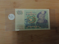 5 Sveriges Riksbank Fem Kronor Banknote