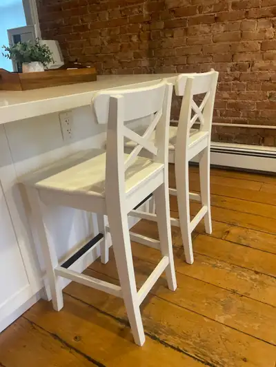 White IKEA stools , View more