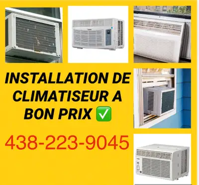 L’été arrive ? Je peux vous aider à installer votre climatiseur de fenêtre sans tracas. J’offre un s...