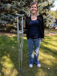 Aluminum Crutches - Have Adult-Youth Sizes  - $30 - Phone Now