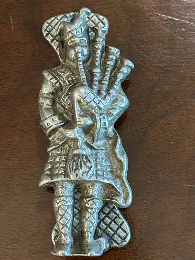 Vintage Scottish Door Knocker, solid metal Bagpiper Door Knocker, View more