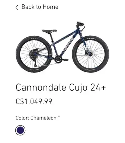 Cannondale Kids Cujo Race 24+ Shimano Deore Hydraulic Disc Trail, View more