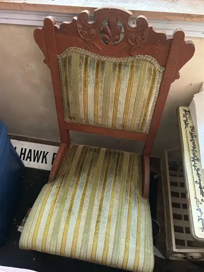 2 Vintage Oak Dining Chairs, View more