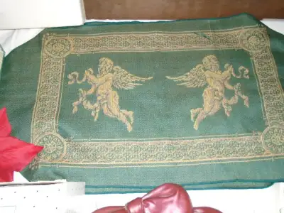 Green and Gold Runners with Cherubs and tassels $12. For both, View more